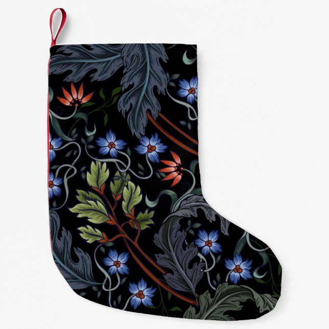 Seamless pattern with flowers in art deco style. M Small Christmas Stocking (Front)