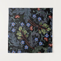 Seamless pattern with flowers in art deco style. M