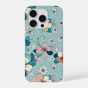 Seamless pattern with flowers iPhone 15 pro case