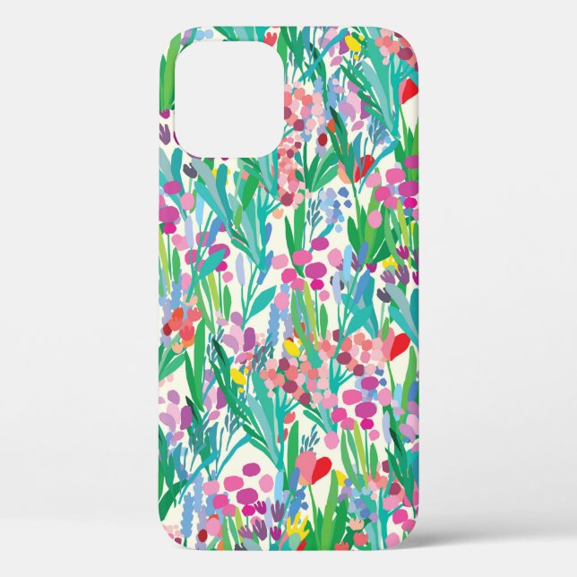 Seamless pattern with flowers, plant background. A Case-Mate iPhone Case (Back)