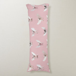 Seamless Pattern with Flying French Bulldog Body Cushion