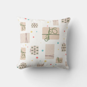 Seamless pattern with gift boxes. Gifts Packed in  Cushion