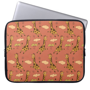 Seamless pattern with giraffes laptop sleeve