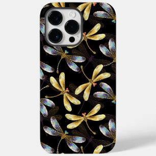 Seamless Pattern with Golden Dragonflies Case-Mate iPhone 14 Pro Max Case