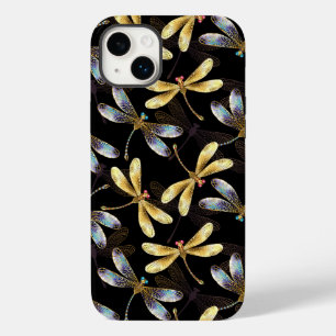 Seamless Pattern with Golden Dragonflies Case-Mate iPhone 14 Plus Case