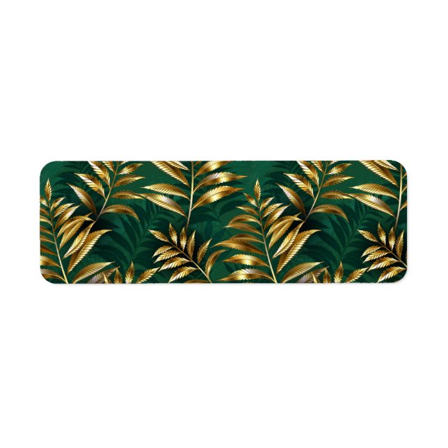 Seamless pattern with golden ferns (Front)