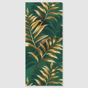Seamless pattern with golden ferns