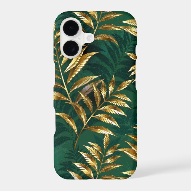Seamless pattern with golden ferns (Back)