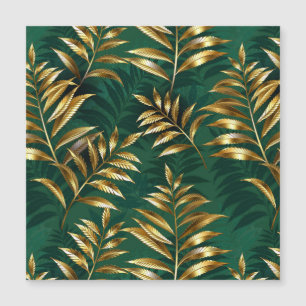 Seamless pattern with golden ferns