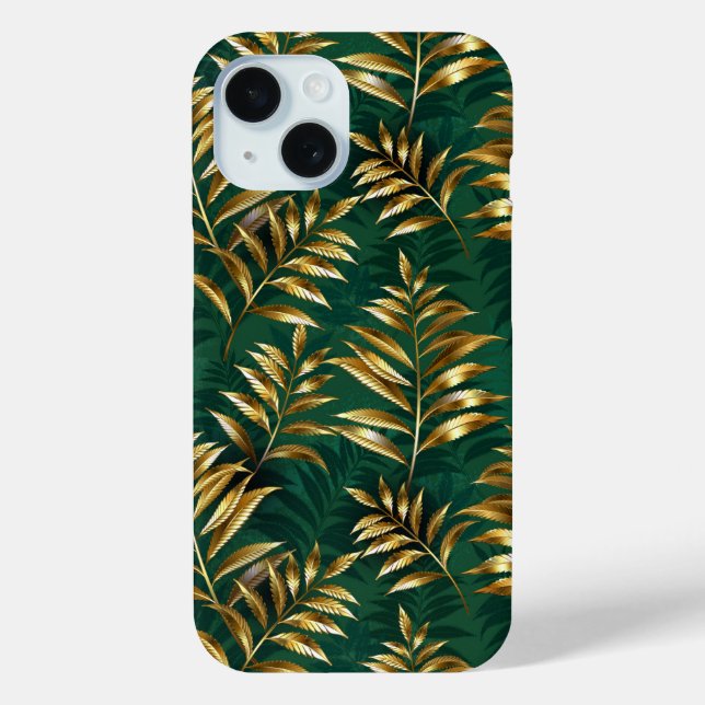 Seamless pattern with golden ferns Case-Mate iPhone case (Back)