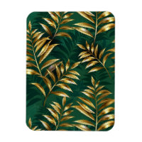 Seamless pattern with golden ferns