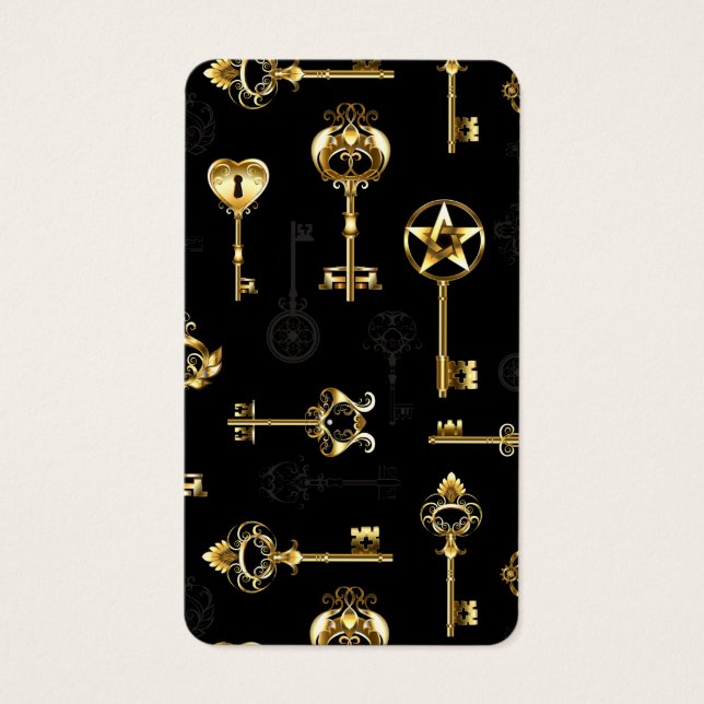 Seamless Pattern with Golden Keys (Front)