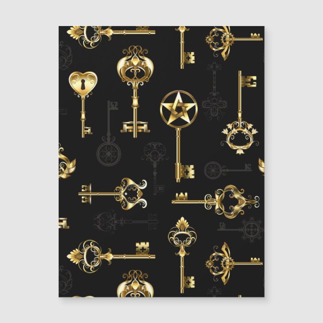 Seamless Pattern with Golden Keys (Front)