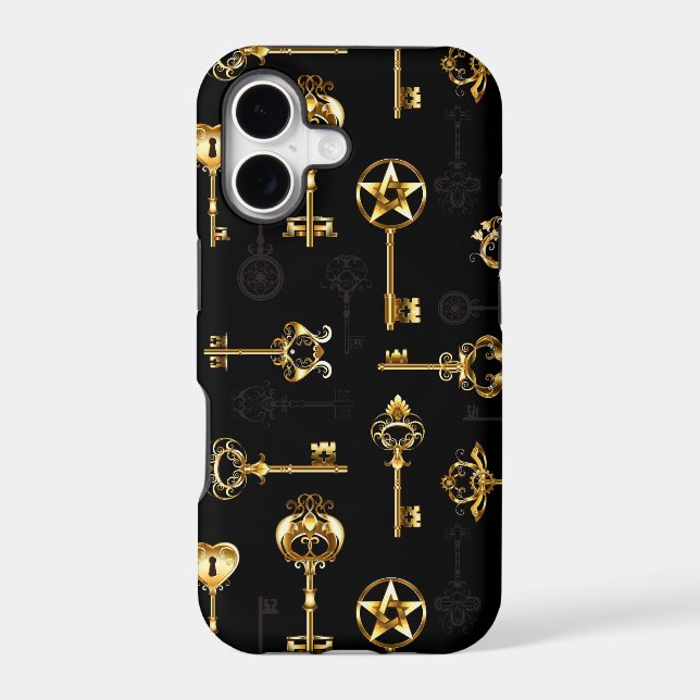 Seamless Pattern with Golden Keys (Back)