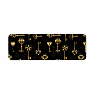 Seamless Pattern with Golden Keys