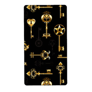 Seamless Pattern with Golden Keys