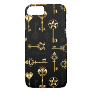 Seamless Pattern with Golden Keys iPhone 8/7 Case