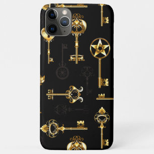 Seamless Pattern with Golden Keys iPhone 11 Pro Max Case