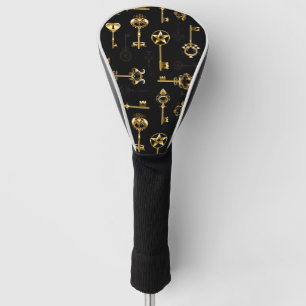 Seamless Pattern with Golden Keys Golf Head Cover