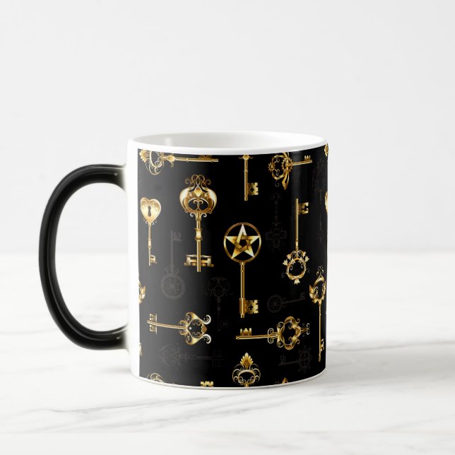 Seamless Pattern with Golden Keys Magic Mug (Left)