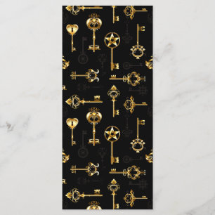 Seamless Pattern with Golden Keys Menu