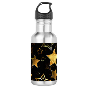Seamless pattern with Golden Stars 532 Ml Water Bottle