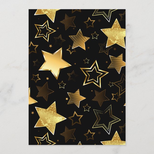 Seamless pattern with Golden Stars Advice Card (Front)