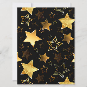 Seamless pattern with Golden Stars Announcement