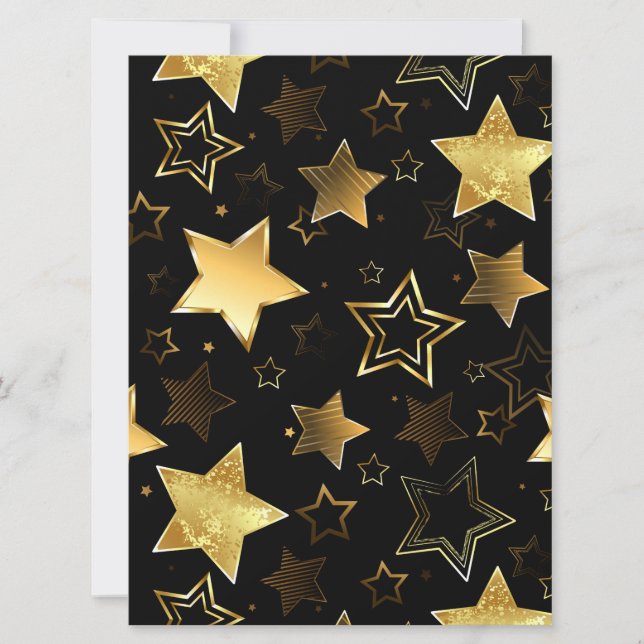 Seamless pattern with Golden Stars Announcement (Front)