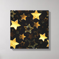 Seamless pattern with Golden Stars
