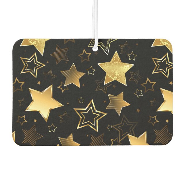 Seamless pattern with Golden Stars Car Air Freshener (Front)