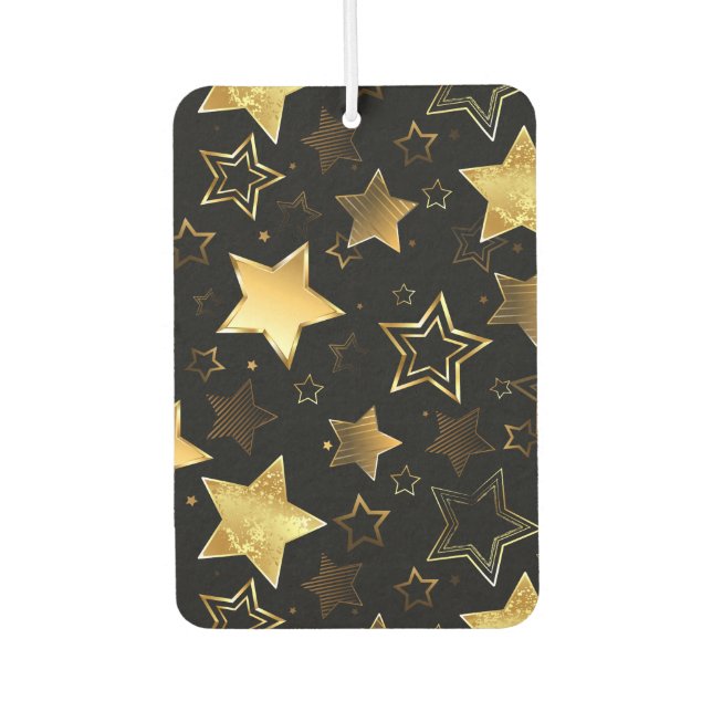 Seamless pattern with Golden Stars Car Air Freshener (Front)