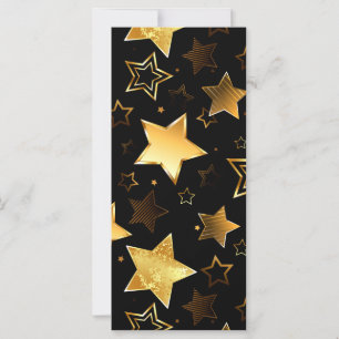 Seamless pattern with Golden Stars Card