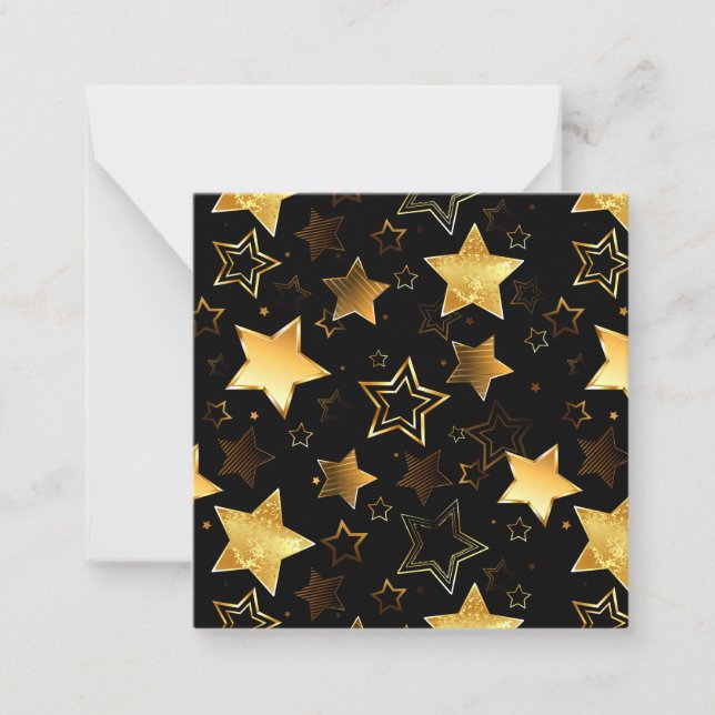 Seamless pattern with Golden Stars Card (Front)