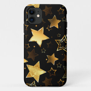 Seamless pattern with Golden Stars iPhone 11 Case