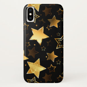 Seamless pattern with Golden Stars iPhone X Case