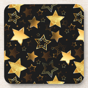 Seamless pattern with Golden Stars Coaster
