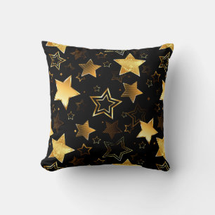 Seamless pattern with Golden Stars Cushion