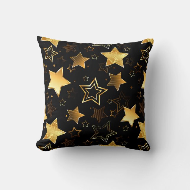 Seamless pattern with Golden Stars Cushion (Front)