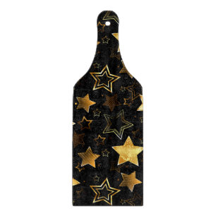 Seamless pattern with Golden Stars Cutting Board