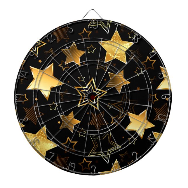 Seamless pattern with Golden Stars Dartboard (Front)