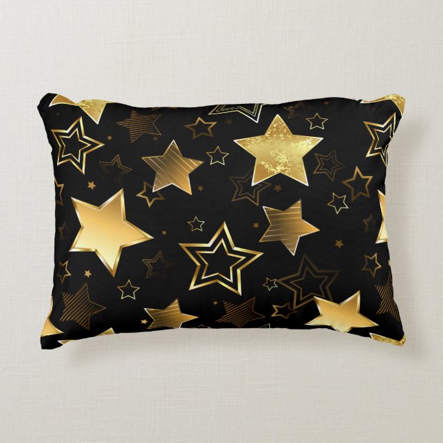 Seamless pattern with Golden Stars Decorative Cushion (Front)