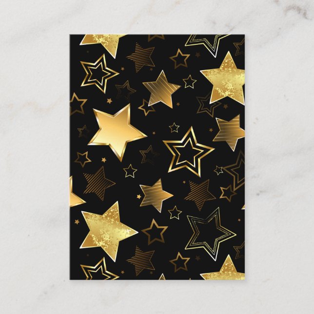 Seamless pattern with Golden Stars Discount Card (Front)