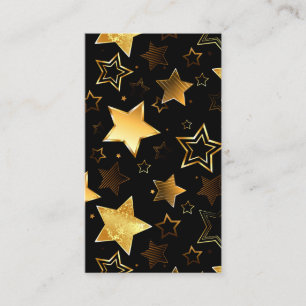 Seamless pattern with Golden Stars Discount Card
