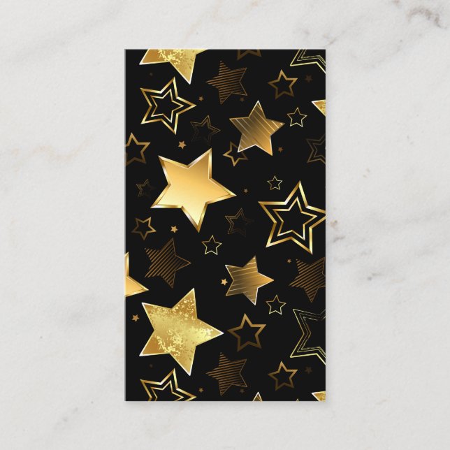 Seamless pattern with Golden Stars Discount Card (Front)
