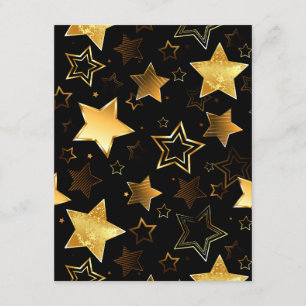 Seamless pattern with Golden Stars Enclosure Card