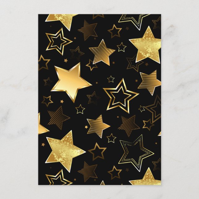 Seamless pattern with Golden Stars Enclosure Card (Front)