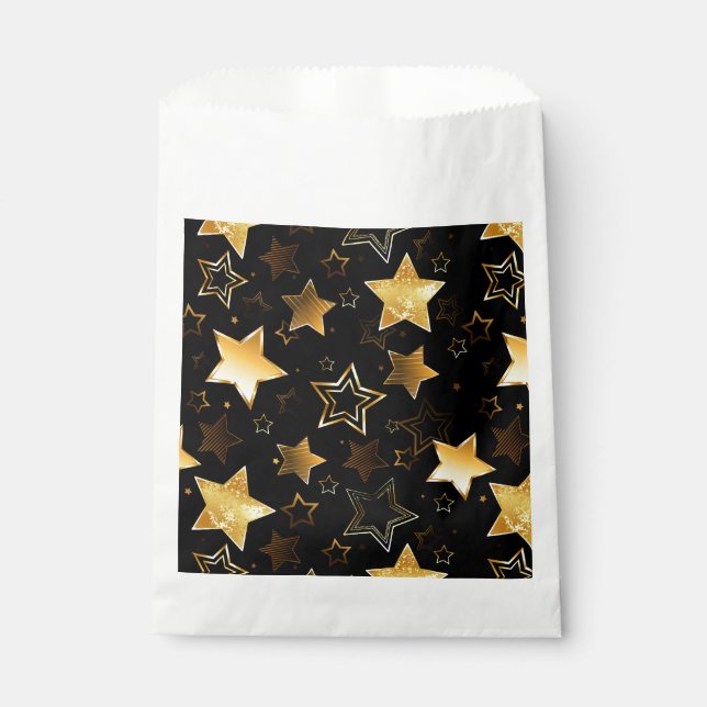 Seamless pattern with Golden Stars Favour Bags (Front)