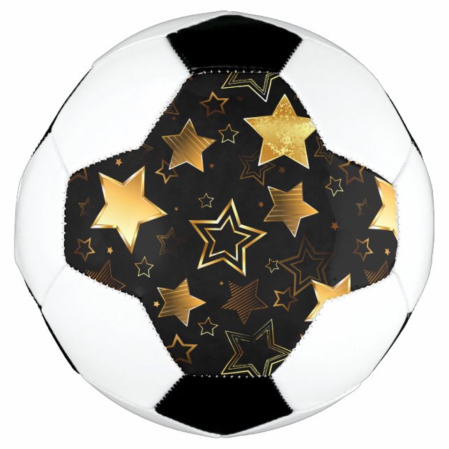 Seamless pattern with Golden Stars Football (Front)