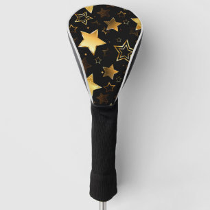 Seamless pattern with Golden Stars Golf Head Cover